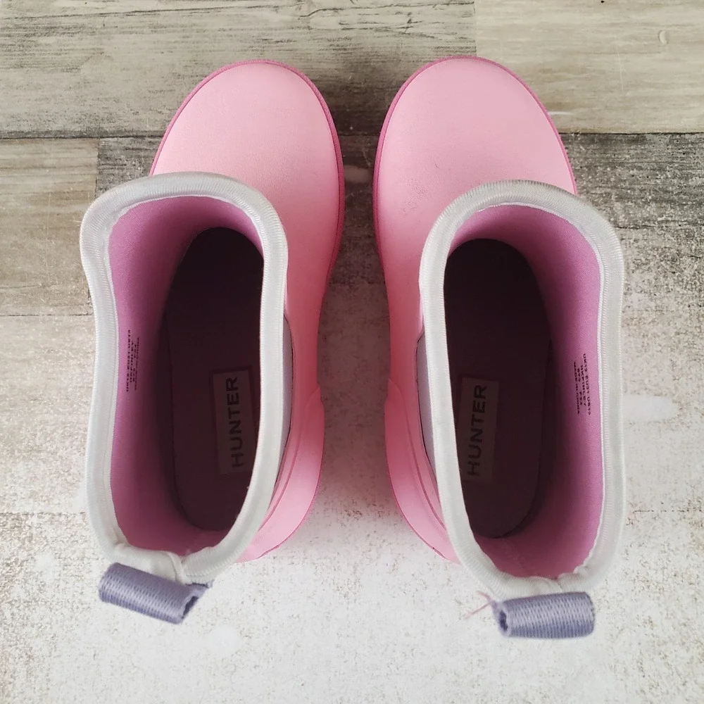 Hunter Finley Toddler Rain Boots Sz 13 M Bright Pink Purple Waterproof Pull On